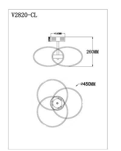 Потолочная люстра Nino V2820-CL