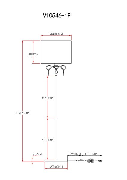 Торшер Chilly V10546-1F
