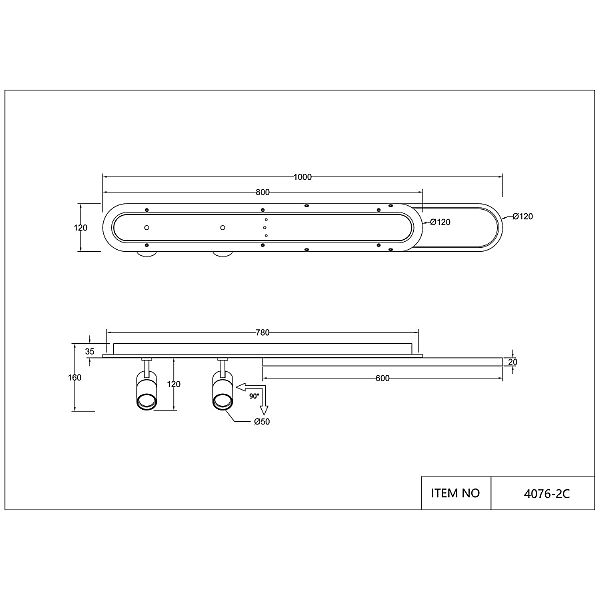 Потолочная люстра Planar 4076-2C