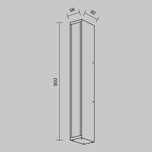 Настенный светильник Corte O571WL-L20B3K