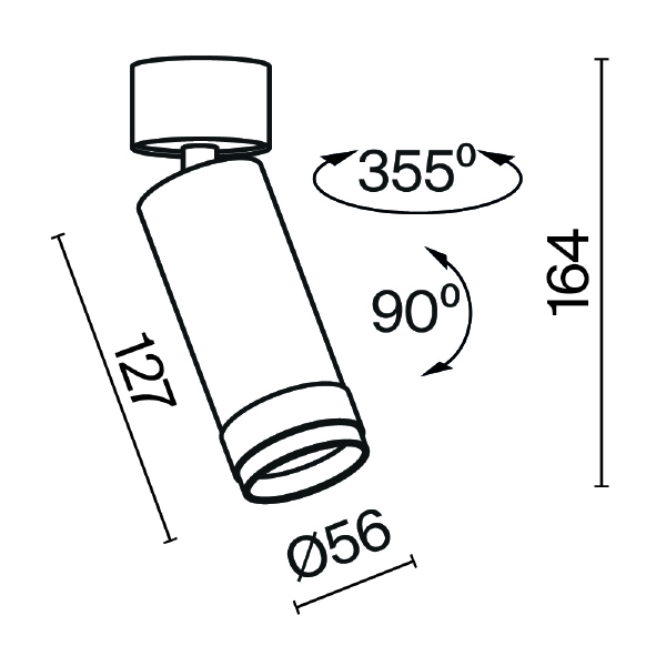 Светильник спот Focus Zoom C055CL-L12W4K-Z-B