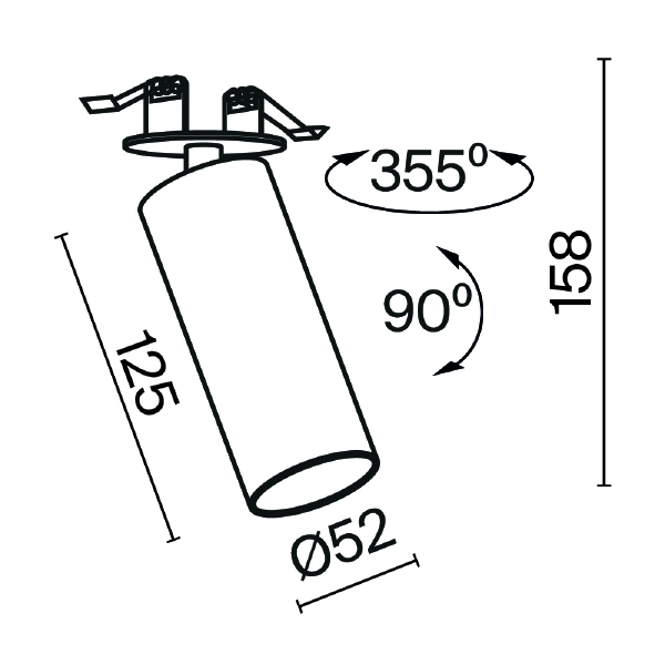 Встраиваемый светильник FOCUS LED C053CL-L12W4K-W-W