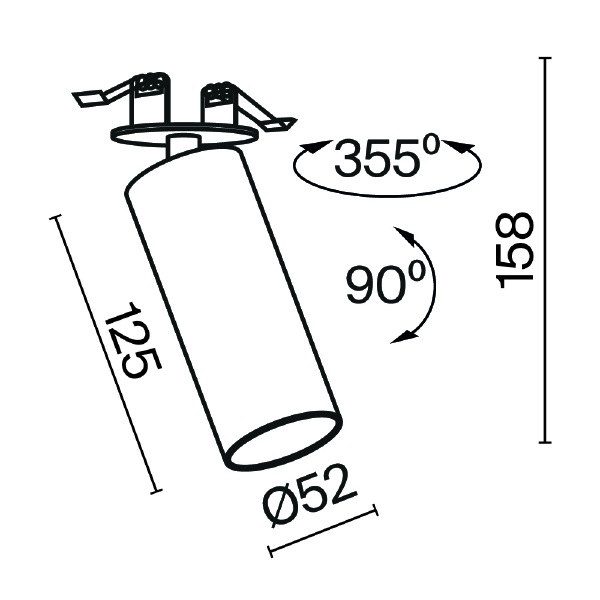 Встраиваемый светильник FOCUS LED C053CL-L12W4K-W-B