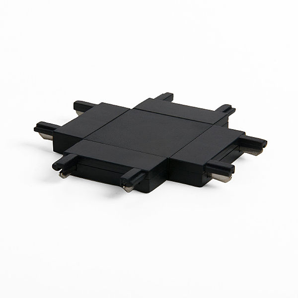 Коннекторы Flat Magnetic Flat Magnetic Четырёхсторонний соединитель для накладного шинопровода (чёрный) 85003/00