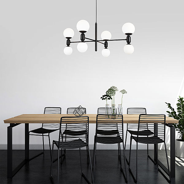 Подвесная люстра Bubble 30182/8 черный Smart