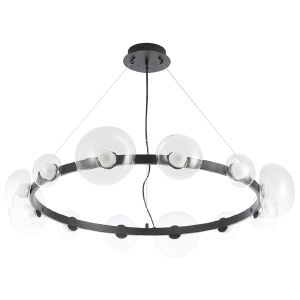 Подвесная люстра Bosque BOSQUE SP12 BLACK/TRANSPARENT