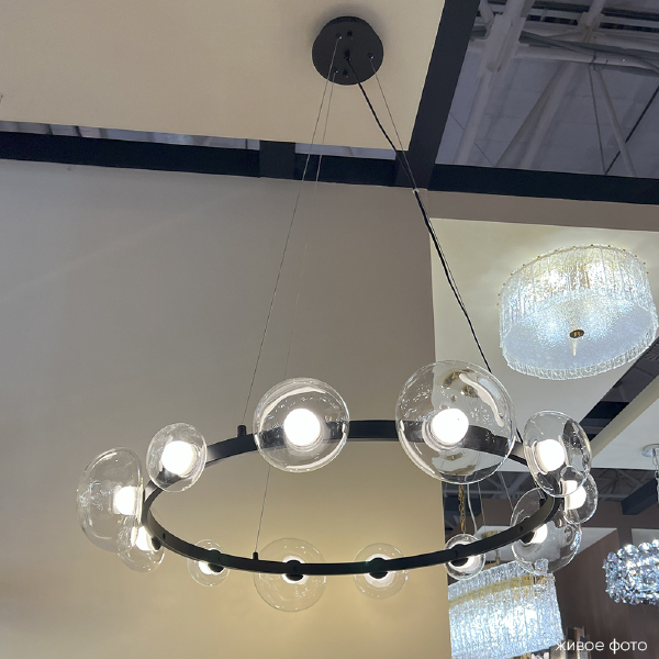 Подвесная люстра Bosque BOSQUE SP12 BLACK/TRANSPARENT