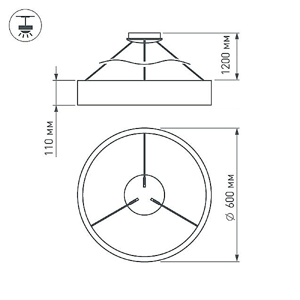 Светильник подвесной Tor Ring 023395(1)