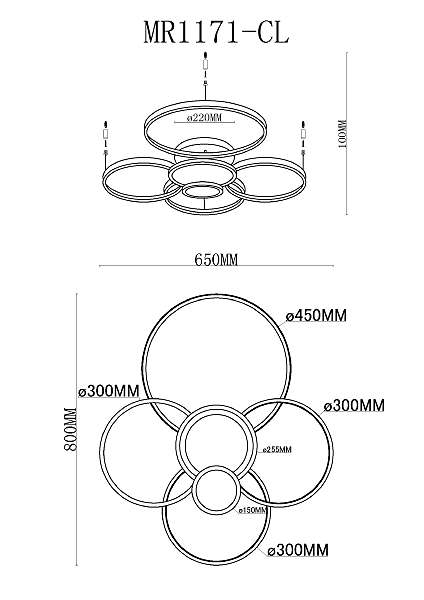 Потолочная люстра Nora MR1171-CL