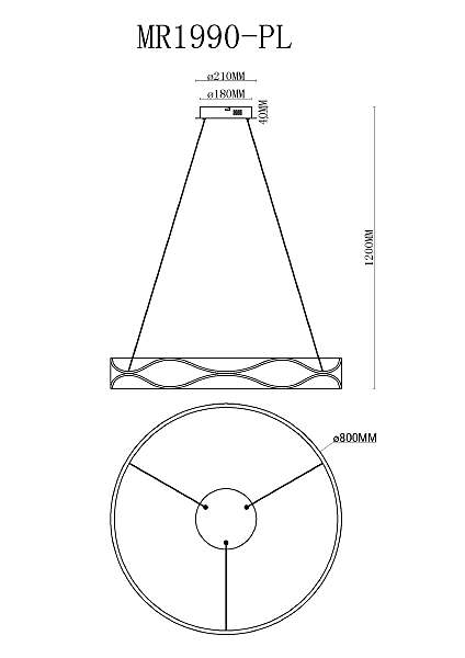 Подвесная люстра Stefan MR1990-PL
