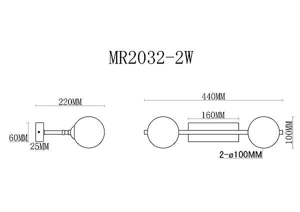 Настенное бра Valency MR2032-2W