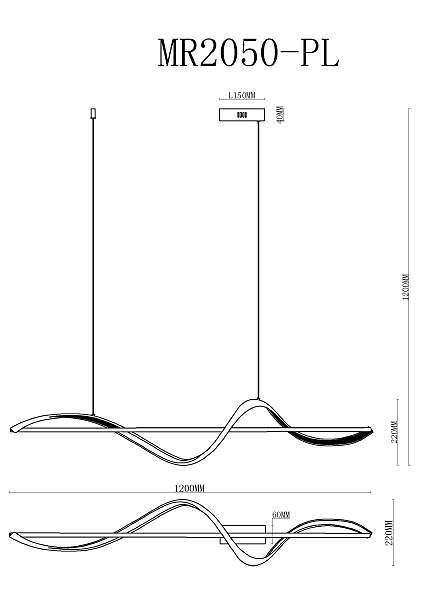 Подвесная люстра Marry MR2050-PL