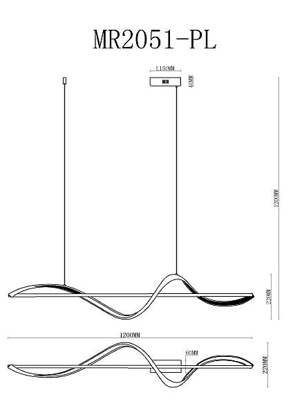 Подвесная люстра Marry MR2051-PL