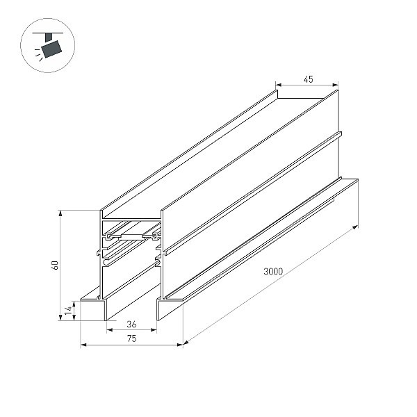 Шинопровод Mag-45 034680