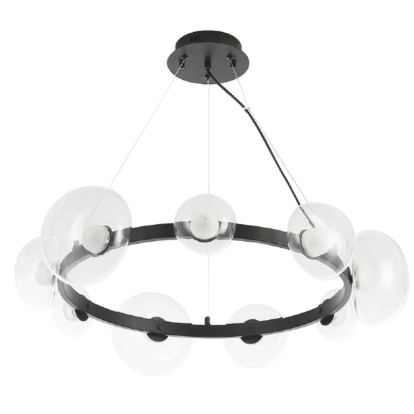 Подвесная люстра Bosque BOSQUE SP9 BLACK/TRANSPARENT