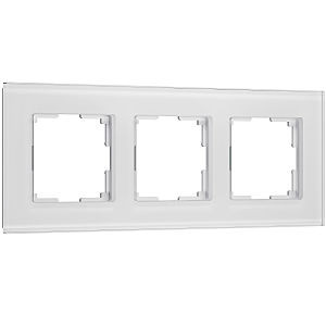Рамка Werkel W0033101/ Рамка на 3 поста Senso (белый, стекло soft-touch)
