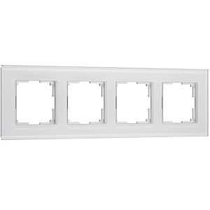 Рамка Werkel W0043101/ Рамка на 4 поста Senso (белый, стекло soft-touch)
