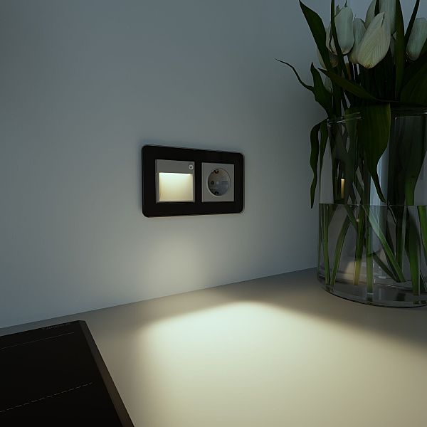 Встраиваемый светильник Werkel W1154606/ Встраиваемая LED подсветка три режима с датчиком движения (серебряный)