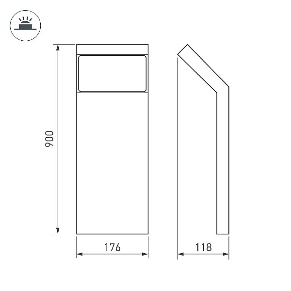 Уличный наземный светильник Arlight 029992