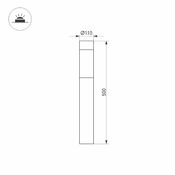 Уличный наземный светильник Arlight 029966
