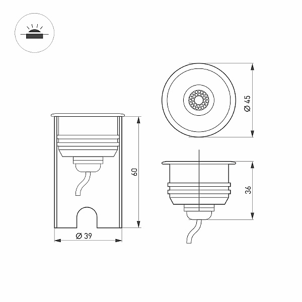 Уличный встраиваемый Arlight 028056