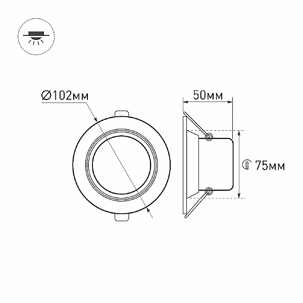 Встраиваемый светильник Ltd Wide 018040