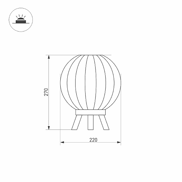 Уличный наземный светильник Arlight 029974