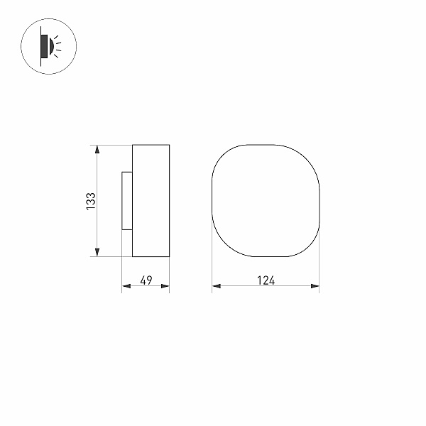 Уличный настенный светильник Arlight 030001