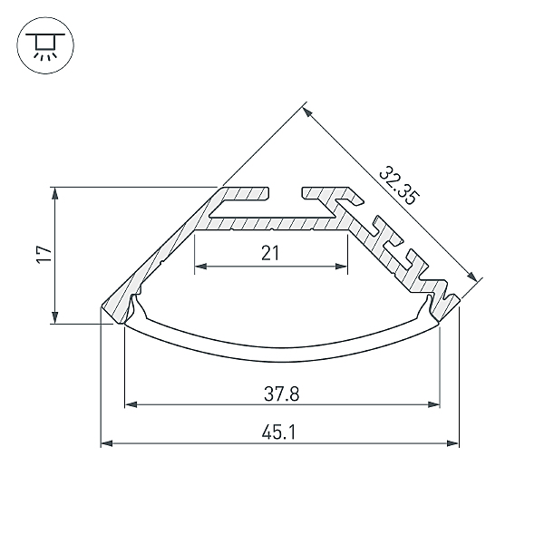 Профиль Klus-P45 020898