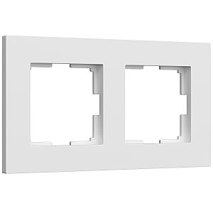 Рамка Werkel W0022961/ Рамка на 2 поста Slab (белый матовый)