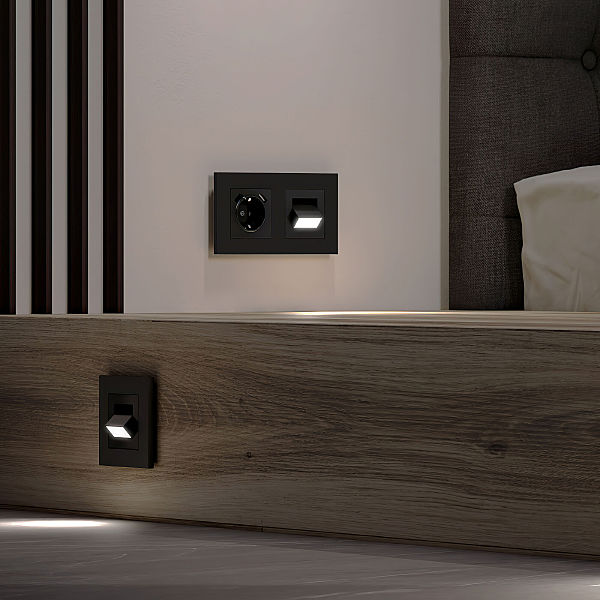 Встраиваемый светильник Werkel W1154708 / Встраиваемая LED подсветка Turn (черный матовый)