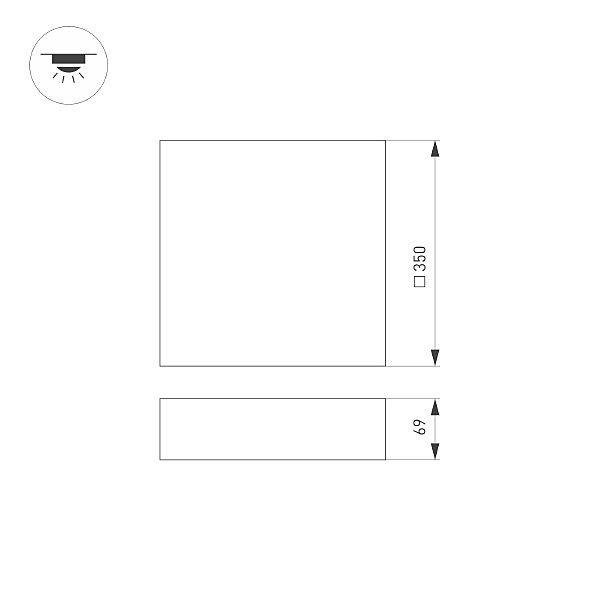 Светильник потолочный Quadro 034790
