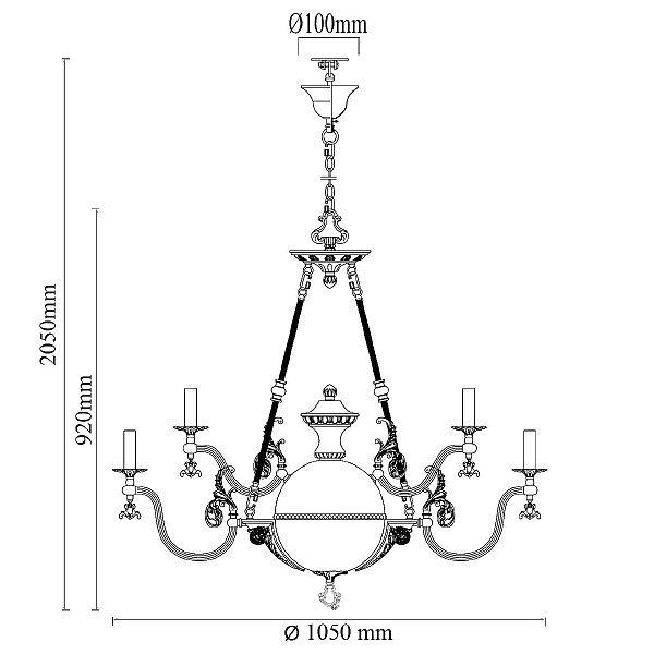 Подвесная люстра Chiaro Габриэль 491012315