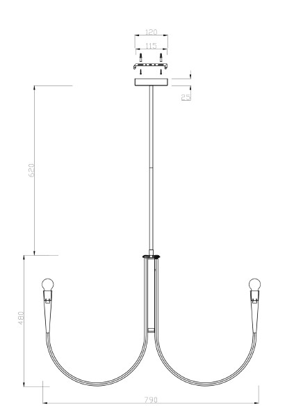 Люстра на штанге Branches FR5253PL-08N