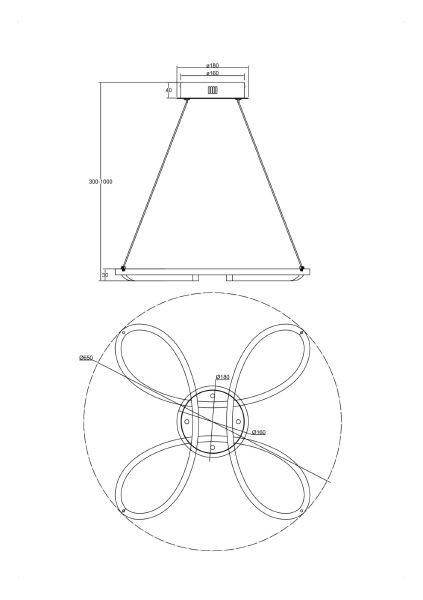 Подвесная люстра Jumbo FR6047PL-L70W