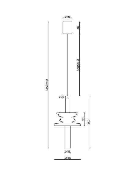 Светильник подвесной Sound Wave MOD255PL-01B1