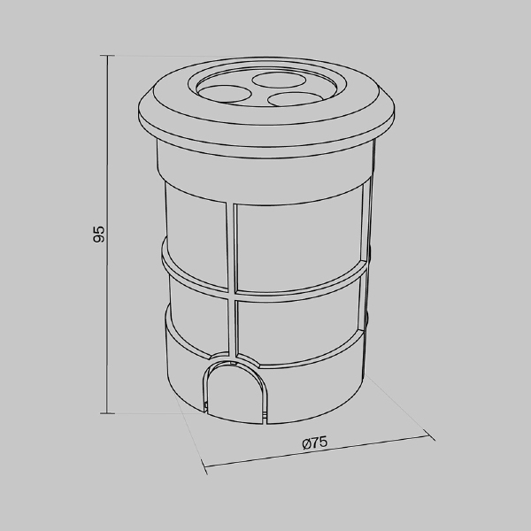 Уличный встраиваемый Flash O044DL-L3S3K