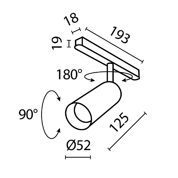 Трековый светильник Focus LED Exility TR032-4-12W3K-S-DS-W