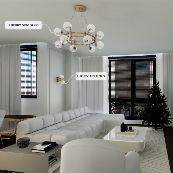 Подвесная люстра Luxury LUXURY SP12 GOLD