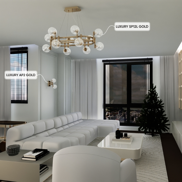 Подвесная люстра Luxury LUXURY SP12L GOLD