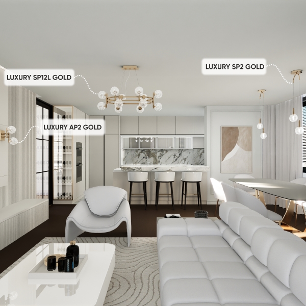 Подвесная люстра Luxury LUXURY SP12L GOLD
