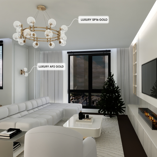Подвесная люстра Luxury LUXURY SP16 GOLD