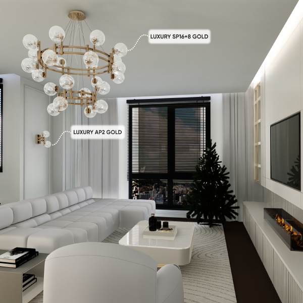 Подвесная люстра Luxury LUXURY SP16+8 GOLD