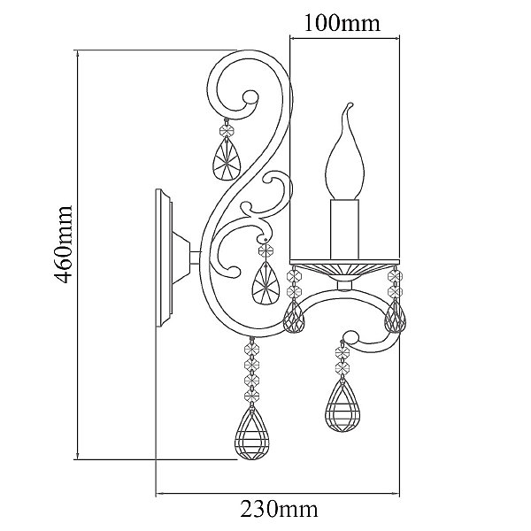 Настенное бра Chiaro Сюзанна 458020801