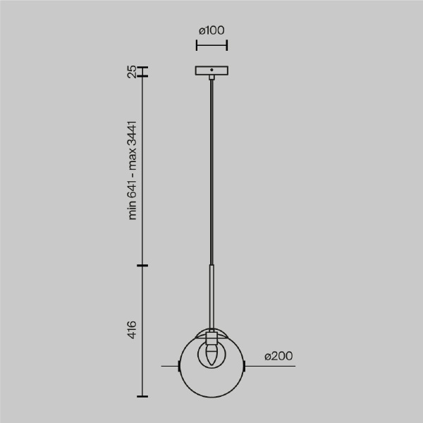Светильник подвесной Basic form MOD521PL-01G3