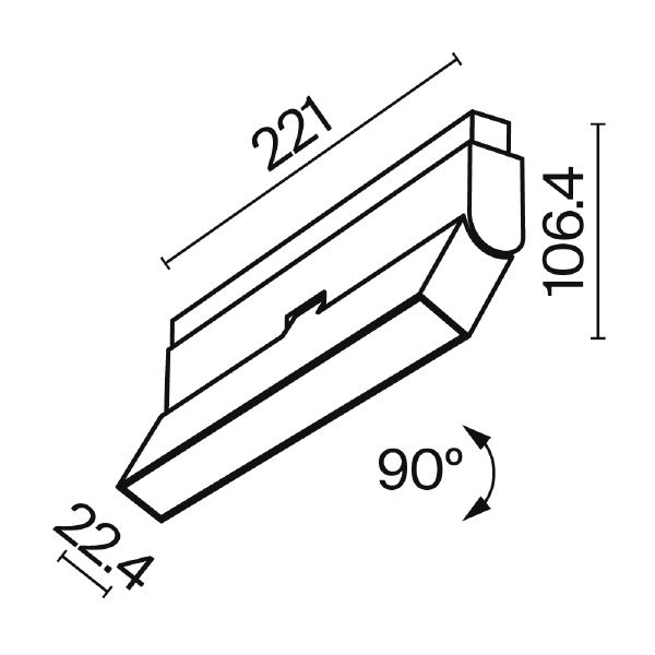 Трековый светильник Basis Rot Exility TR036-4-12WTW-DD-B