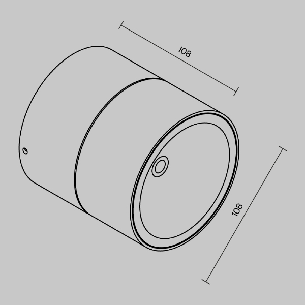 Накладной светильник Spin O310CL-L12GF3K