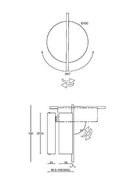 Настенный светильник Nuance MOD180WL-L4W3K1