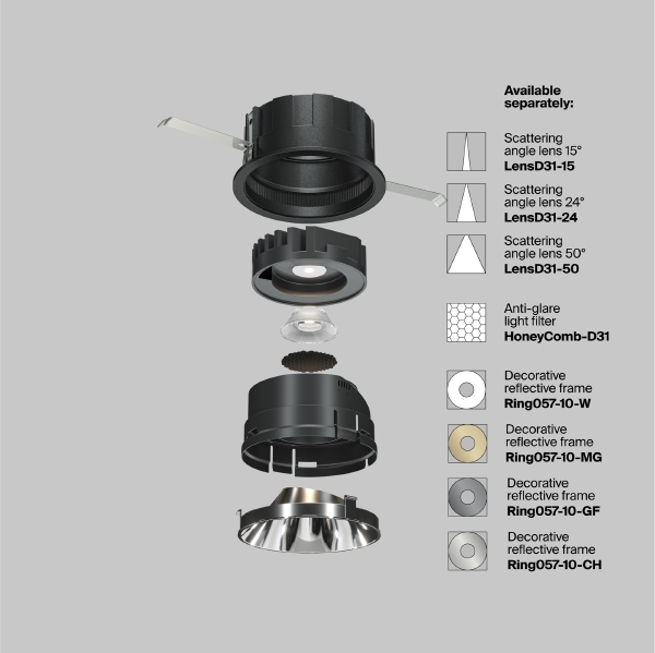 Встраиваемый светильник Wise DL057-10W3K-B