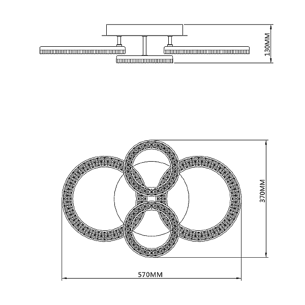 Потолочная люстра Alunit 10281/4LED